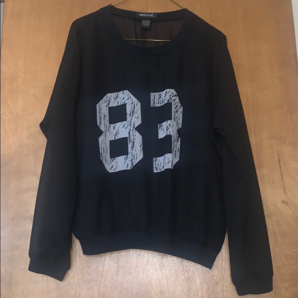 Women’s black sheer shirt!